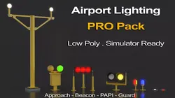 Airport Lighting PRO Pack Low-poly 3D model
