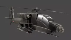 Attack helicopter 3D model