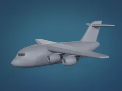 Generic Military Cargo Plane Low-poly 3D model