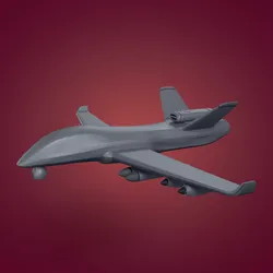 Generic Military Combat Drone - UCAV  - UAV Low-poly 3D model