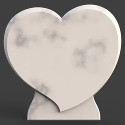 Heart shaped tombstone 3D Model