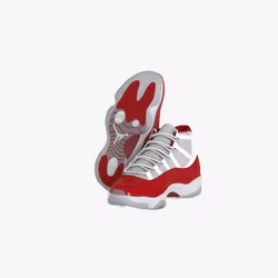 Jordan 11 Retro Cherry 2022 Low-poly 3D model