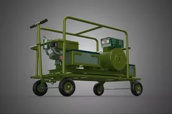 MILITARY FIELD GENERATOR SET TACTICAL BATTLEFIELD WAR SUPPORT KW 3D model