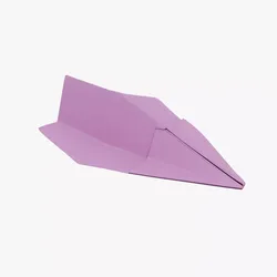 Paper Plane Pink Low-poly 3D model