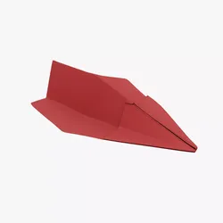 Paper Plane Red Low-poly 3D model