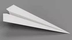 Paper Plane V1 Low-poly 3D model