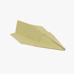 Paper Plane Yellow Low-poly 3D model