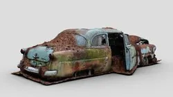 Pine Needle Car (Free Raw Scan)