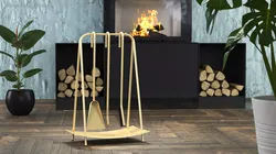 Port Fireplace Tools Brass 3D model