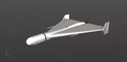 Shahed 136 Iran Drone Low-poly 3D model