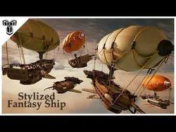 Stylized Fantasy Ship - By Yorakeys Low-poly 3D model