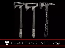 Tomahawk Set 2 Low-poly 3D model