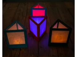 triangular lithophane lamp