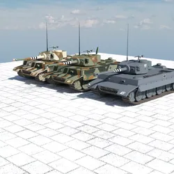 WW2 German Tiger Tank 3D model
