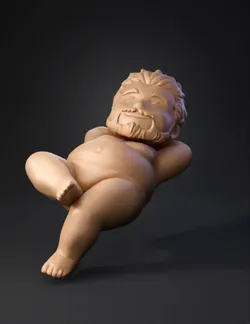 baby mannequin figure with smooth peach skin in a reclining pose
