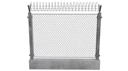 Barbed Wire Fence Low-poly 3D model