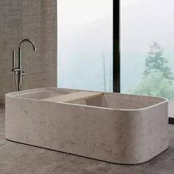 Bathtub modern bathroom with 3D model