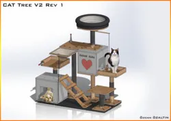 Cat Tree 3D model V2 Rev-1 solidworks CatTree