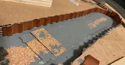 Cconstruction sheet pile wall - H0 scale