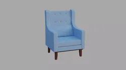 Couch chair Low-poly 3D model