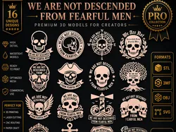 Creality Cloud | We Are Not Descended From Fearful Men CNC SVG STL Pack | ملفات الطابعة ثلاثية الأبعاد