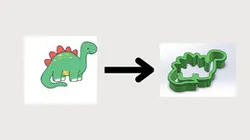 Dinosaur Cookie Cutter – 3D Printable Outline