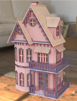 Dollhouse assembly in laser cutting