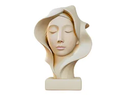 Home Decorations & Ornaments STL Download - Serene Veiled Woman Bust Sculptureby YehBoy
