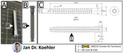 IKEA 100215 Screw (60mm) – CAD Model