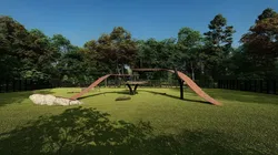 Lion playground Low-poly 3D model
