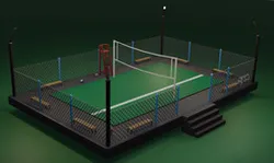 Low Poly Volleyball Court Modeling