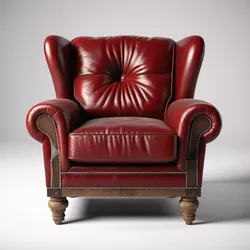 Luxury Red Chesterfield Armchair 3D model