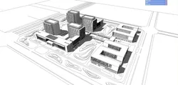 Office Building Industrial Park 3D model