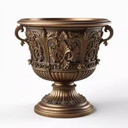 Ornate Bronze Decorative Urn Vase 3D model