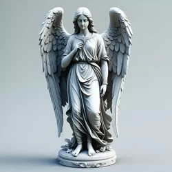 Realistic Angel Statue 3D Model Low-poly 3D model
