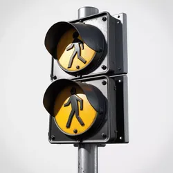 Realistic Pedestrian Crosswalk Traffic Signal 3D model
