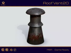Roof Vent 20 Low-poly 3D model