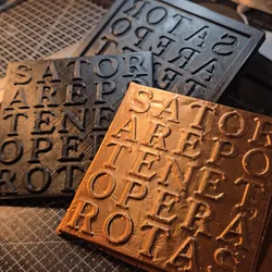 🜂 SATOR Square Metal Embossing Mold – Two-Part 3D Printed Tool 🜂