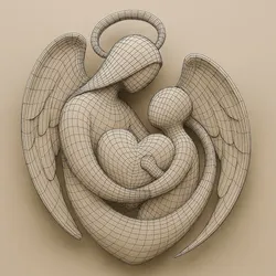 Sculptures & Artworks STL تنزيل - Mãe protetora  - Esequiel