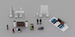 Shopping mall 3D model