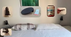 simple wall mount for double-sided self-adhesive strips (no screws)