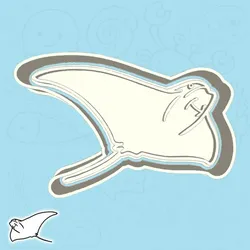 Underwater world cookie cutters - stingray (style 1)