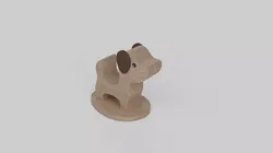 Wooden Carving Dog Theme Showpiece  3D model