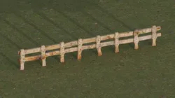 wooden fence Low-poly 3D model