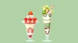 喫茶店 ~ Strawberry and Matcha Parfait
