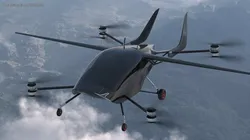 Air One Two Person eVTOL Air Vehicle Black 3D model