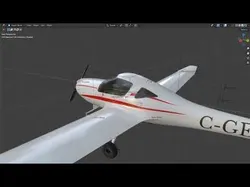 Aircraft Diamond DA20 C1 Low-poly 3D model