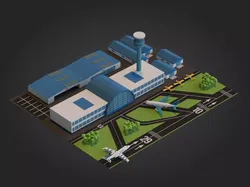 Airport  Low-poly 3D model
