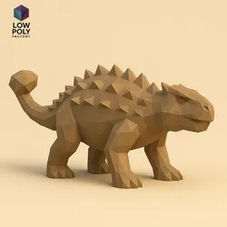 Ankylosaurus cretaceous dinosaur armored herbivorous herbivorous Low Poly style