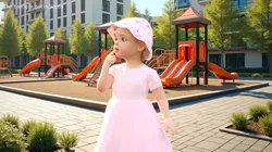 Baby Girl Outdoor Summer Dress Curious Fur 3D model